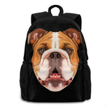 Bulldog Face Arrivals Satchel Schoolbag Bags Backpack Dog Animal Pet Vet Nature