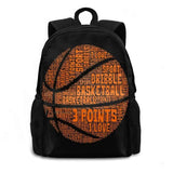 Basketball Ball Word Cloud Sport Large Capacity Backpack