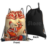 Vintage Circus Poster Backpack Drawstring Bags Gym Bag Waterproof