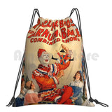 Vintage Circus Poster Backpack Drawstring Bags Gym Bag Waterproof