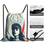 Shepard Fairey island backpack drawstring bags gym bag