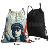 Shepard Fairey island backpack drawstring bags gym bag