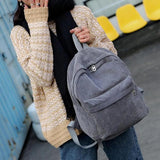 Women Corduroy Student Backpack Schoolbag