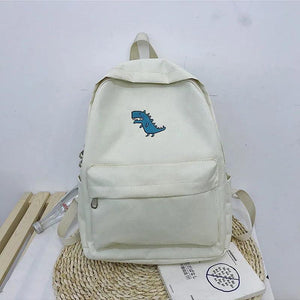 Printed Canvas Backpack Campus Style School Bags Laptop Book Bag