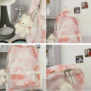 Tie Dye Women Backpack Girls School Bags Big Capacity Travel Female Shoulders Ba
