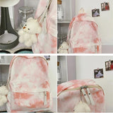 Tie Dye Women Backpack Girls School Bags Big Capacity Travel Female Shoulders Ba