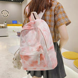 Tie Dye Women Backpack Girls School Bags Big Capacity Travel Female Shoulders Ba