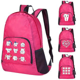Unisex Lightweight Outdoor Backpack Teeth Print Portable Foldable Daypack