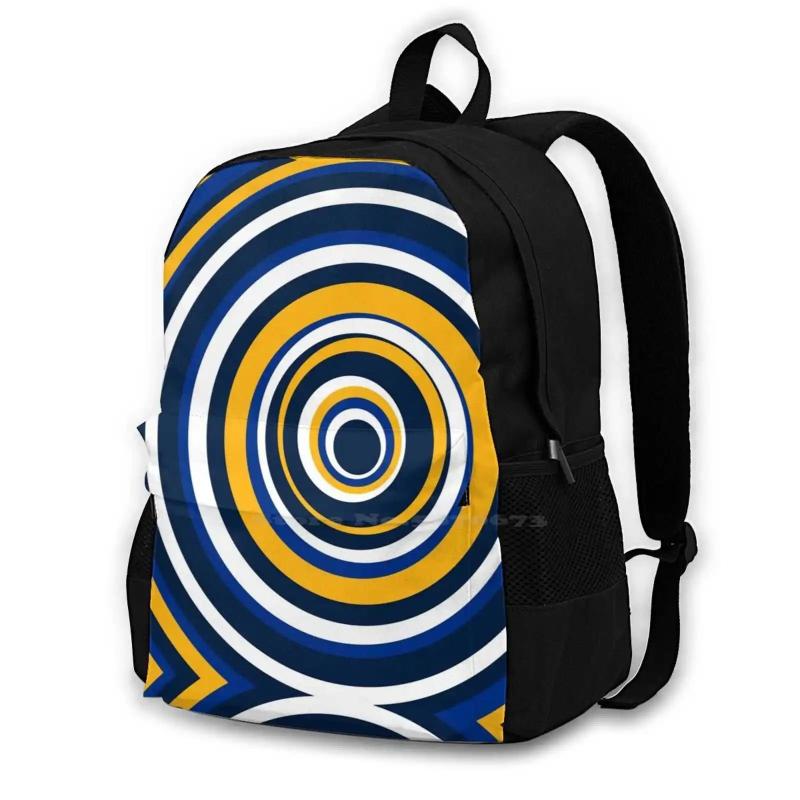 Blues School Bag Backpack Laptop 15 Inch St Louis Hockey Circles