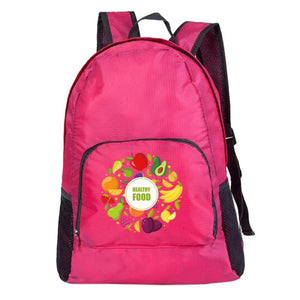Food Print Backpack Lightweight Portable Foldable Bag