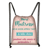 Atsem Merci Maitresse Print Cosmetic Case Teenager Storage Bags