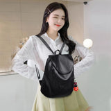 Women PU Leather Backpacks Purse School College Bags For Teenage Girls