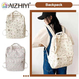 Flower Women Backpack Student School Bag