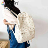 Flower Women Backpack Student School Bag