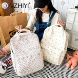 Flower Women Backpack Student School Bag