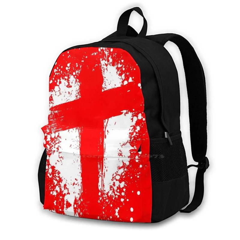 England Backpacks For Men Women Teenagers Girls Bags Soccer St George Flag