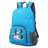 Lightweight Foldable Daypack Women Travel Sports Pack Whitemarble Print
