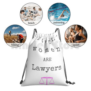 Tough Women Are Lawyers Backpack Drawstring Gym Bag Waterproof