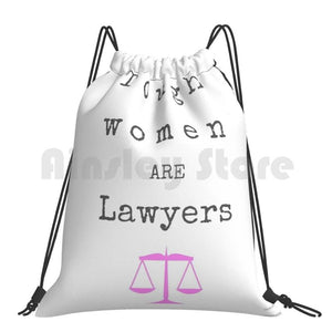 Tough Women Are Lawyers Backpack Drawstring Gym Bag Waterproof