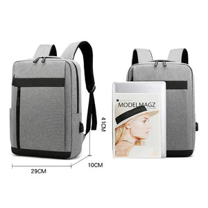 Men's Waterproof Laptop Backpack USB Charging Bagpack