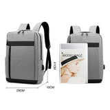 Men's Waterproof Laptop Backpack USB Charging Bagpack