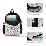 Sweetheart Pattern Large Capacity Backpack Laptop Travel Bags
