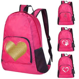 Pink Outdoor Camping Organizer Bag Lightweight Foldable Backpack