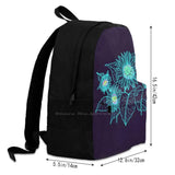 Teal Sunflowers Teen College Student Backpack Laptop Travel Bags