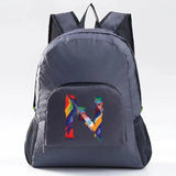 Portable Foldable Backpack Climbing Travel Hiking Bag Paint Letter Pattern