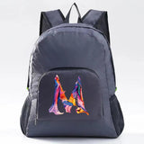 Portable Foldable Backpack Climbing Travel Hiking Bag Paint Letter Pattern