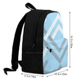 Sky Chevron Backpack Student School Laptop Travel Bag