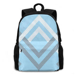 Sky Chevron Backpack Student School Laptop Travel Bag