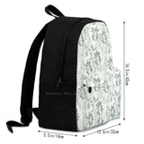 Watercolor Greenery Backpack Student Laptop Travel Bag