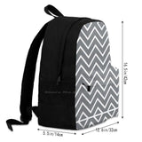 Grey Chevron Pattern Bags Laptop Backpack