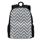 Grey Chevron Pattern Bags Laptop Backpack