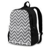 Grey Chevron Pattern Bags Laptop Backpack