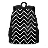 Chevron Stripes Laptop Travel School Backpack