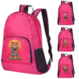 Cat Print Travel Daypack Bag Lightweight Packable Folding Backpack