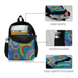 Circular Rainbows School Bags For Teenage Girls Laptop Travel Bags