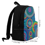 Circular Rainbows School Bags For Teenage Girls Laptop Travel Bags