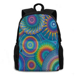 Circular Rainbows School Bags For Teenage Girls Laptop Travel Bags