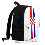 Croatia Crest Tri-Colour Strip Hrvatska Laptop Bagpack