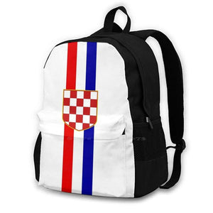 Croatia Crest Tri-Colour Strip Hrvatska Laptop Bagpack