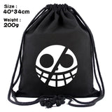 One Piece Luffy Skull Pirate Women Men Backpacks Canvas Book Bags