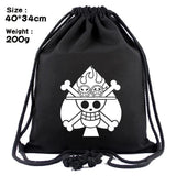 One Piece Luffy Skull Pirate Women Men Backpacks Canvas Book Bags