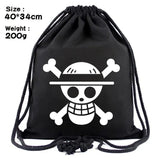 One Piece Luffy Skull Pirate Women Men Backpacks Canvas Book Bags