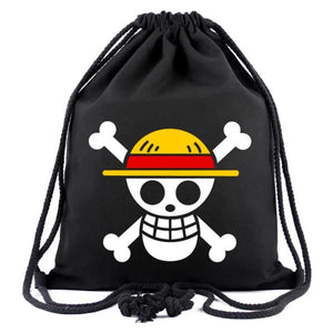 One Piece Luffy Skull Pirate Women Men Backpacks Canvas Book Bags