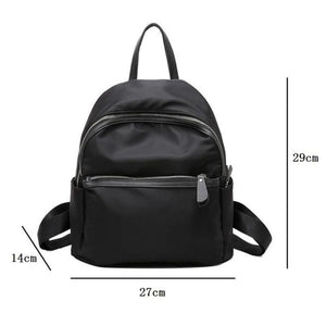 Green Nylon Women's Backpack Water-proof Travel Rucksack