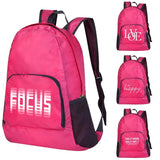Ultralight Portable Foldable Print Backpack Pink for Travel Hiking