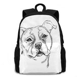 Staffordshire Bull Terrier Dog Backpack Laptop Travel Bags